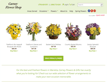 Tablet Screenshot of carneyflowers.com